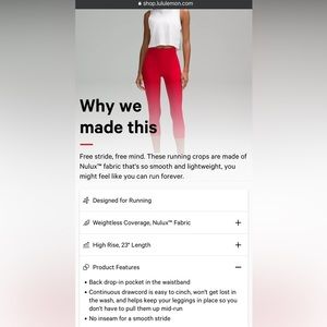 Base pace HR Crop 23” Camo Lululemon Size: 4